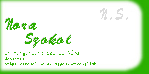 nora szokol business card